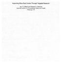 Improving Silica Dust Control Through Targeted Research