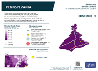 PA Congressional District 05 Stroke and Stroke Centers Map 118th Congress