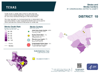 TX Congressional District 10 Stroke and Stroke Centers Map 118th Congress