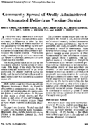 Community spread of orally administered attenuated poliovirus vaccine strains