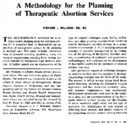 A methodology for the planning of therapeutic abortion services