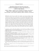 Schoolbased physical education programs evidencebased physical activity interventions for youth in Latin America