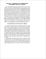 Overview Of The Underground Environment And Study Settings Behavioral And Organizational Dimensions Of Underground Mine Fires