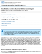 Health Disparities Race and Hispanic Origin Provisional Death Counts for Coronavirus Disease 2019 COVID19 August 12 2020