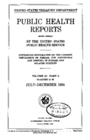 Public Health Reports  v 49 part 2 numbers 2752 JulyDecember 1934  index