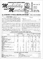 Morbidity and Mortality Weekly Report Vol 15 No 25 week ending June 25 1966