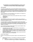 Case definition for acute pesticiderelated illness and injury cases reportable to the national public health surveillance system
