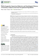 FamilySupportive Supervisor Behaviors and Psychological Distress A Secondary Analysis Across Four Occupational Populations