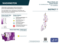 WA Congressional District 07 Stroke and Stroke Centers Map 119th Congress