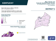 KY Congressional District 03 Stroke and Federally Qualified Health Centers Map 119th Congress