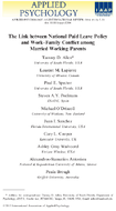The link between national paid leave policy and workfamily conflict among married working parents