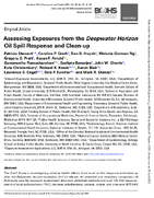 Assessing exposures from the Deepwater Horizon oil spill response and cleanup