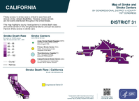 CA Congressional District 31 Stroke and Stroke Centers Map 119th Congress