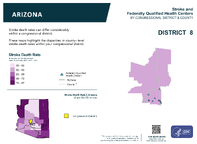 AZ Congressional District 08 Stroke and Federally Qualified Health Centers Map 118th Congress