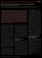 Ethical and Scientific Issues of Nanotechnology in the Workplace