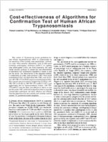 Costeffectiveness of Algorithms for Confirmation Test of Human African Trypanosomiasis