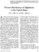 Present distribution of diphtheria in the United States