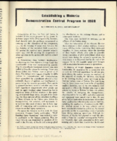 Establishing a malaria demonstration control program in Iran