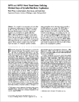 MPS1 and MPS2 novel yeast genes defining distinct steps of spindle pole body duplication