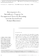 Development Of A Surveillance Program For Occupational Pesticide Poisoning Lessons Learned And Future Directions