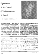 Experiments in the control of schistosomiasis in Brazil