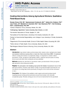 Cooling Interventions Among Agricultural Workers Qualitative FieldBased Study