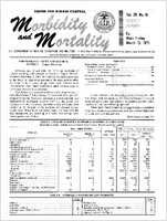 Morbidity and Mortality Weekly Report Vol 20 No 10 week ending March 13 1971