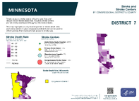 MN Congressional District 07 Stroke and Stroke Centers Map 118th Congress