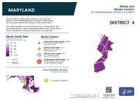 MD Congressional District 04 Stroke and Stroke Centers Map 118th Congress