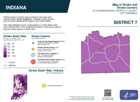 IN Congressional District 07 Stroke and Stroke Centers Map 119th Congress