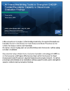 An Interactive Writing Toolkit to Strengthen Capacity in Disseminating Evaluation Findings