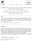 An algorithm for detecting features of the hormone profiles of the human menstrual cycle