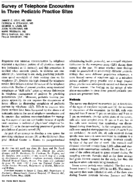 Survey of telephone encounters in three pediatric practice sites
