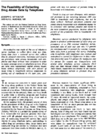 The feasibility of collecting drug abuse data by telephone