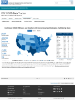Confirmed COVID19 deaths in US correctional and detention facilities by state November 13 2020