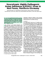 Neurotropic Highly Pathogenic Avian Influenza AH5N1 Virus in Red Foxes Northern Germany