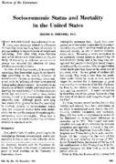 Socioeconomic Status And Mortality In The US