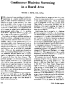 Continuous diabetes screening in a rural area