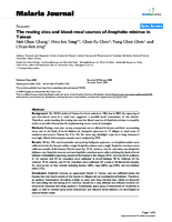 The resting sites and bloodmeal sources of Anopheles minimus in Taiwan