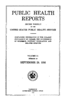 Public Health Reports  v 31 no 39  cover