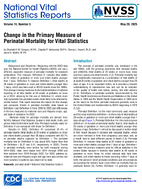 Change in the Primary Measure of Perinatal Mortality for Vital Statistics