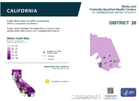 CA Congressional District 26 Stroke and Federally Qualified Health Centers Map 118th Congress