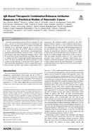 IgEbased therapeutic combination enhances antitumor response in preclinical models of pancreatic cancer