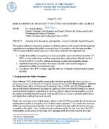 Memorandum for the Heads of Executive Departments and Agencies Ensuring Free Immediate and Equitable Access to Federally Funded Research