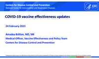 COVID19 vaccine effectiveness update