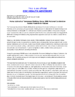 Horse stabled at Tennessee Walking Horse 2006 National Celebration tested positive for rabies