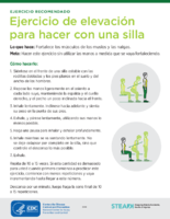 Ejercicio de elevacion para hacer con una silla