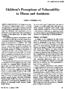 Childrens Perceptions Of Vulnerability To Illness And Accidents