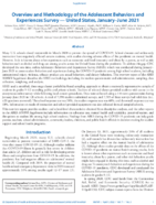 Overview and Methodology of the Adolescent Behaviors and Experiences Survey  United States JanuaryJune 2021