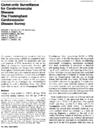 Community surveillance for cerebrovascular disease the Framingham Cardiovascular Disease Survey